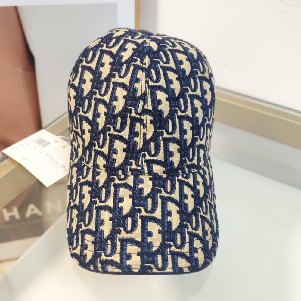 Dior Men’s Blue and Gold Cap